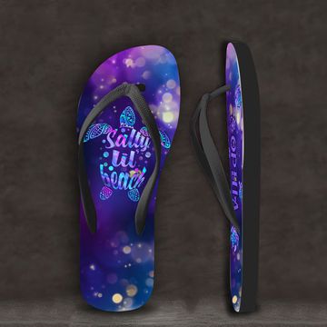 Discover Salty Lil' Beach Custom Personalized Turtle Flip Flops
