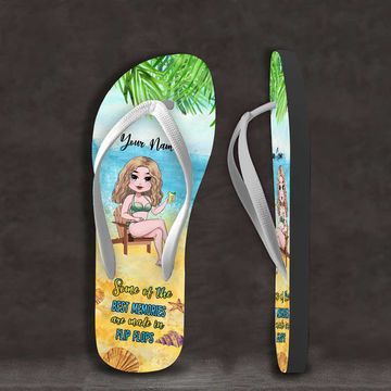 Discover Some Of The Best Memories Are Made In Flip Flops Personalized Sea Lover Flip Flops