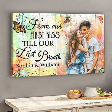 Discover Watercolor Couple - Personalized Couple Canvas And Poster