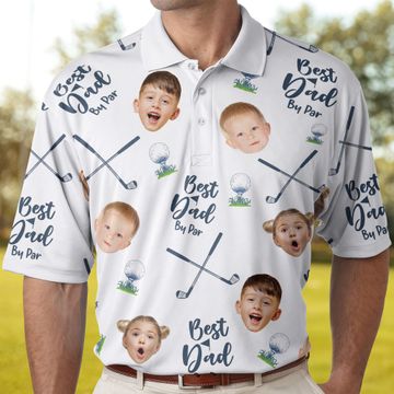 Discover Best Dad By Par - Personalized Photo Polo Shirt - Gift For Dad