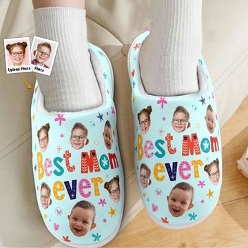 Discover Best Mom Ever, Best Grandma - Personalized Photo Slippers