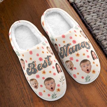 Discover Best Nana Floral Version - Personalized Photo Slippers