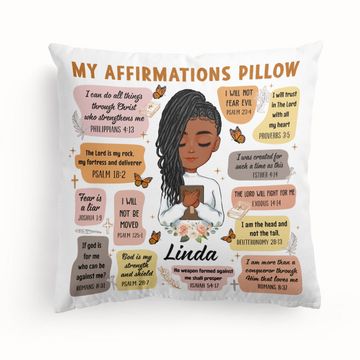 Discover Christian Bible Verse Affirmations - Personalized Pillow