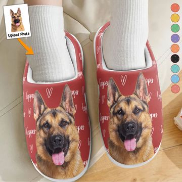 Discover Custom Photo Pet Name - Personalized Photo Slippers