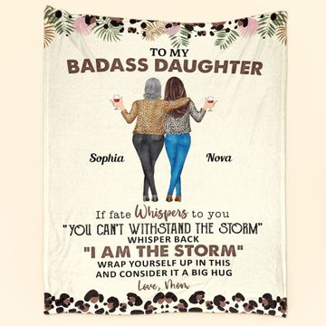 Discover To My Daughter Whisper Back I Am The Storm - Personalized Blanket - Gift For Mom