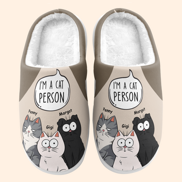 Discover Cat Person - Personalized Slippers