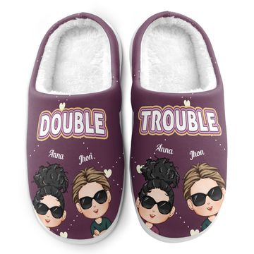 Discover Double Trouble - Personalized Slippers