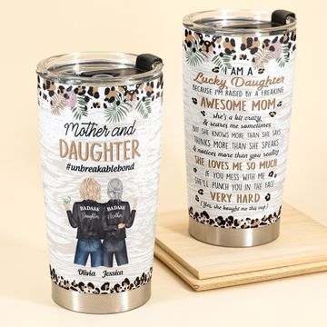 Discover I Am A Lucky Daughter - Personalized Tumbler Cup - Birthday Gift For Daughter - From Mom, Mother