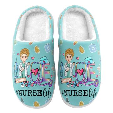 Discover Love Nurse Life - Personalized Slippers