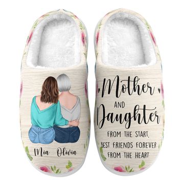 Discover Mother And Daughters From The Start - Personalized Slippers