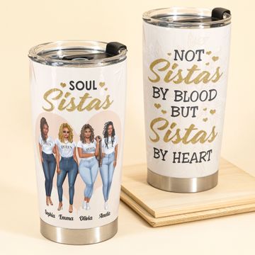 Discover Sistas By Heart - Personalized Tumbler Cup - Birthday Gift For Sistas, Sisters, Besties