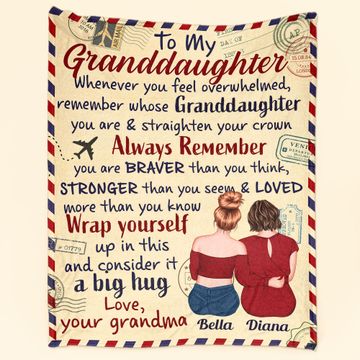 Discover To My Granddaughter - Personalized Blanket - Birthday Gifts For Granddaughters, Gift From Grandma
