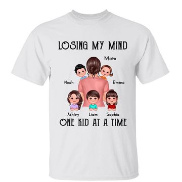 Discover Losing My Mind Kids On Shoulder Personalized Shirt