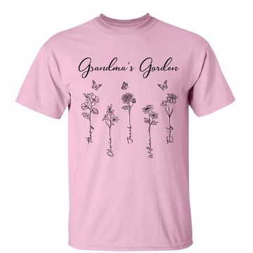 Discover Grandma Family Birth Month Flowers Personalized Shirt