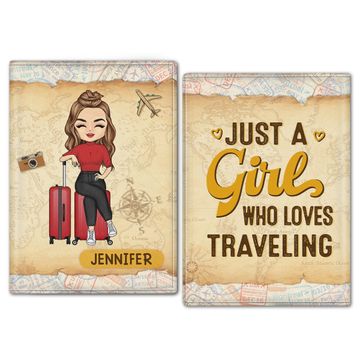 Discover Just A Girl Boy Who Loves Traveling Vintage Custom Summer Gift For Him Her Passport Cover