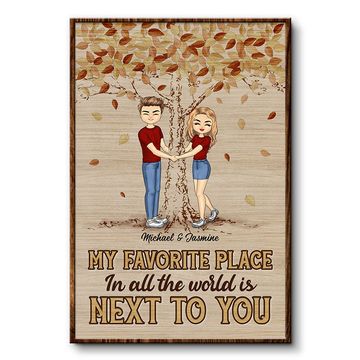 Discover Chibi Couple Next To You Custom Couple Gift Personalized Poster