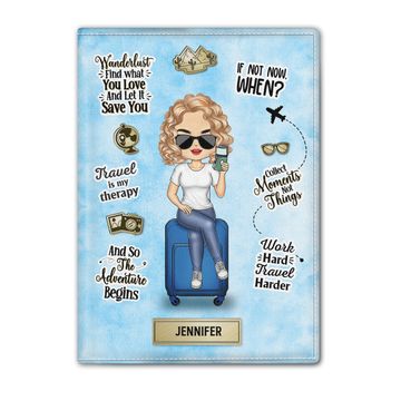 Discover Work Hard Travel Harder Custom Gift For Him Her Personalized Passport Cover
