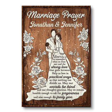 Discover Wedding Couple Marriage Prayer Custom Couple Gift Personalized Poster