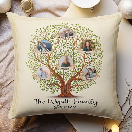Family Tree - Personalized Photo Pillow
