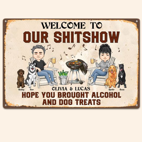 Welcome To Shitshow - Personalized Metal Sign